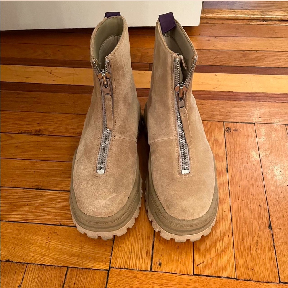 EYTYS RAVEN tan zip up boots